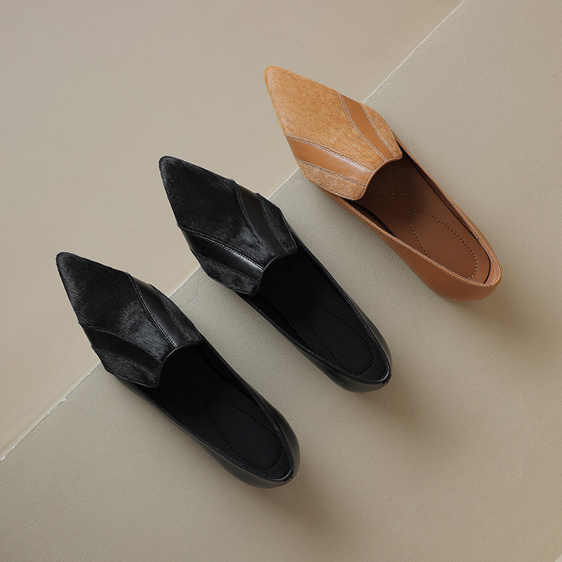 Kiara | Ballerine in vera pelle effetto cavallino