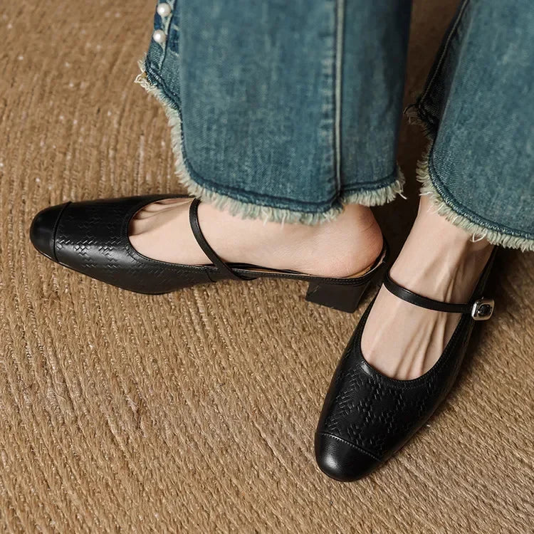 Becky | Mules Mary Jane in vera pelle