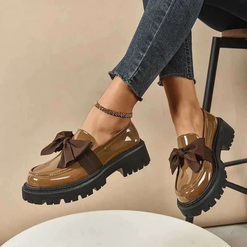 Nori | Scarpe con plateau e fiocco