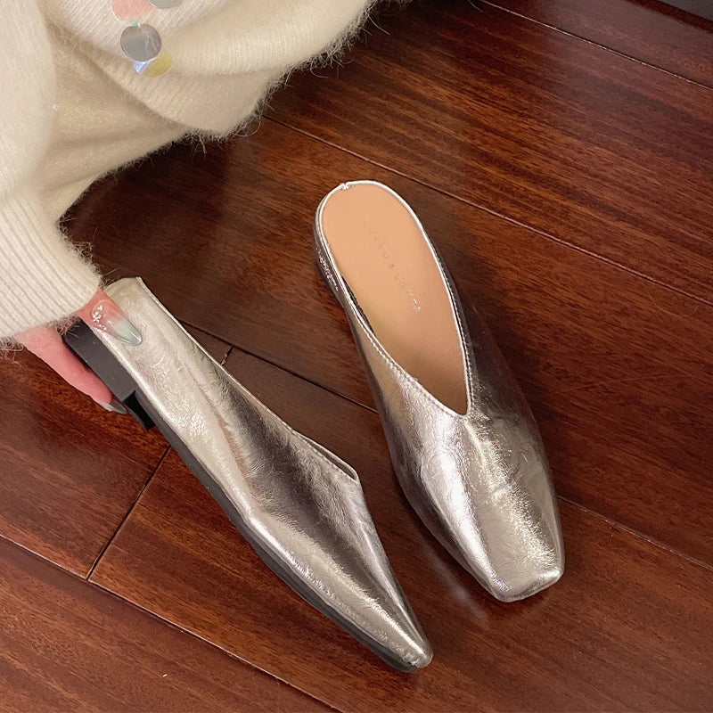 Lyra | Mules effetto metallizzato
