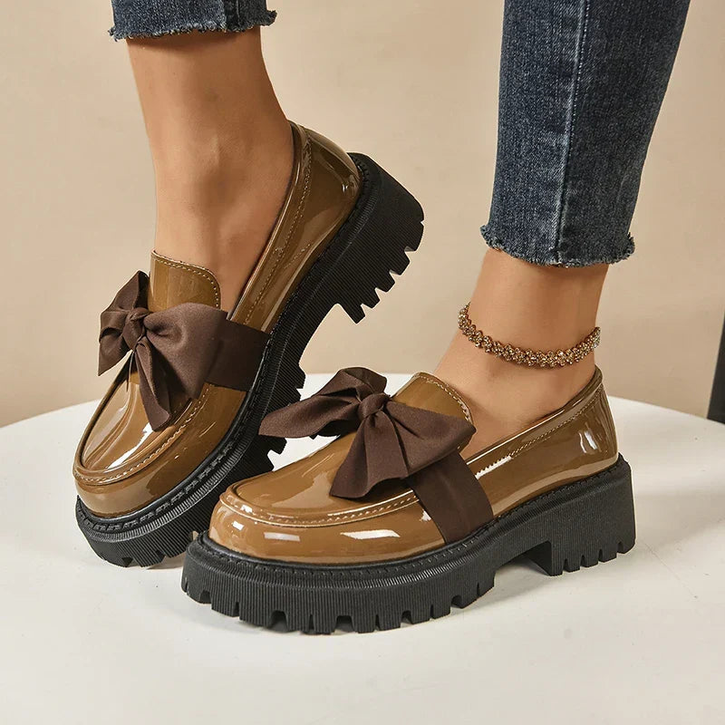 Nori | Scarpe con plateau e fiocco