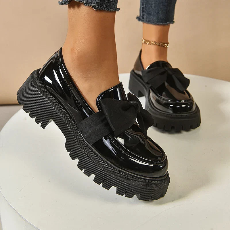 Nori | Scarpe con plateau e fiocco