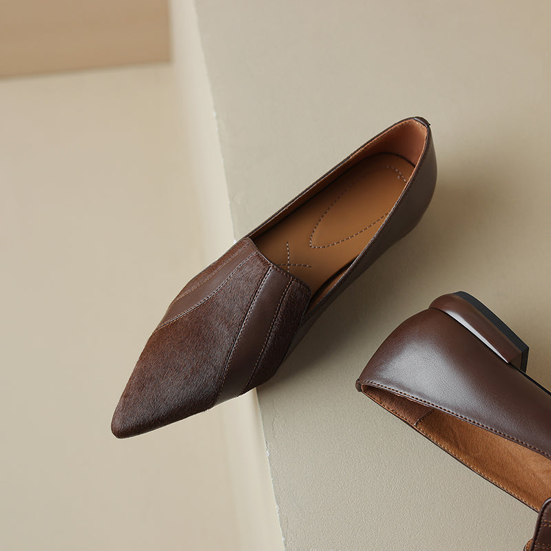 Kiara | Ballerine in vera pelle effetto cavallino