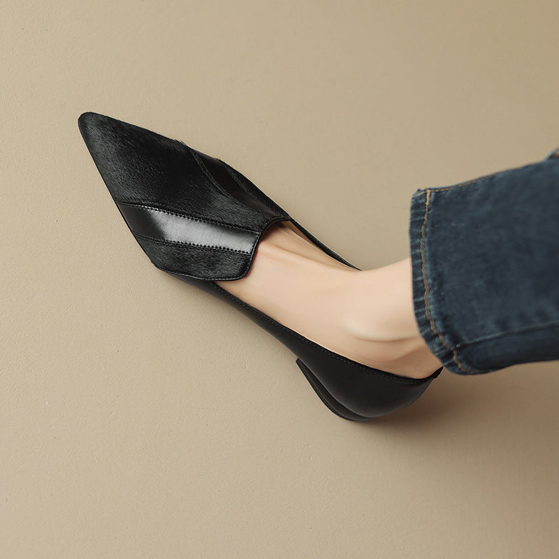 Kiara | Ballerine in vera pelle effetto cavallino