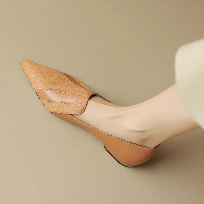 Kiara | Ballerine in vera pelle effetto cavallino