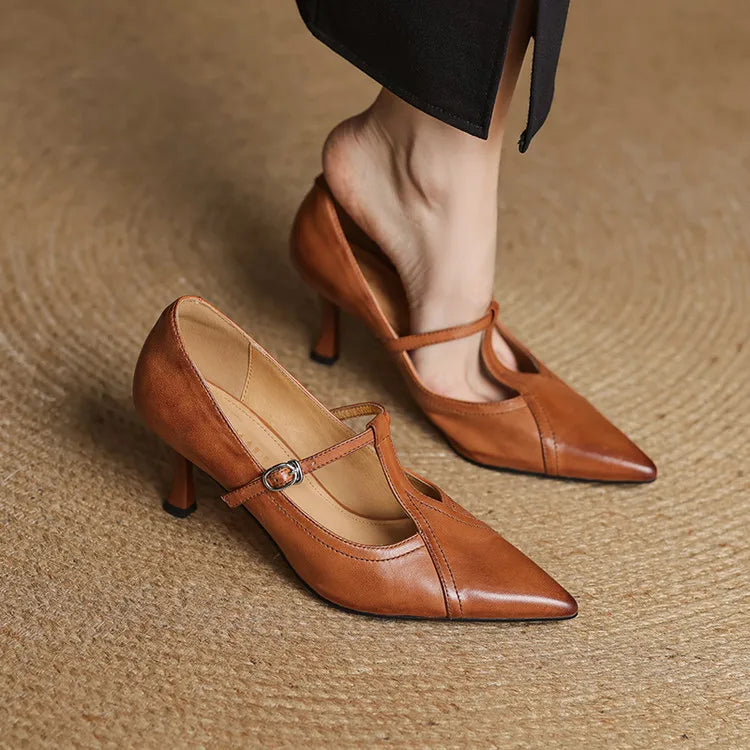Elle | Décolleté in vera pelle con tacco a spillo