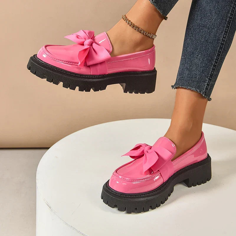 Nori | Scarpe con plateau e fiocco
