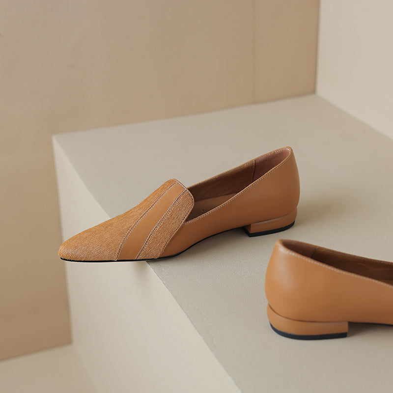 Kiara | Ballerine in vera pelle effetto cavallino