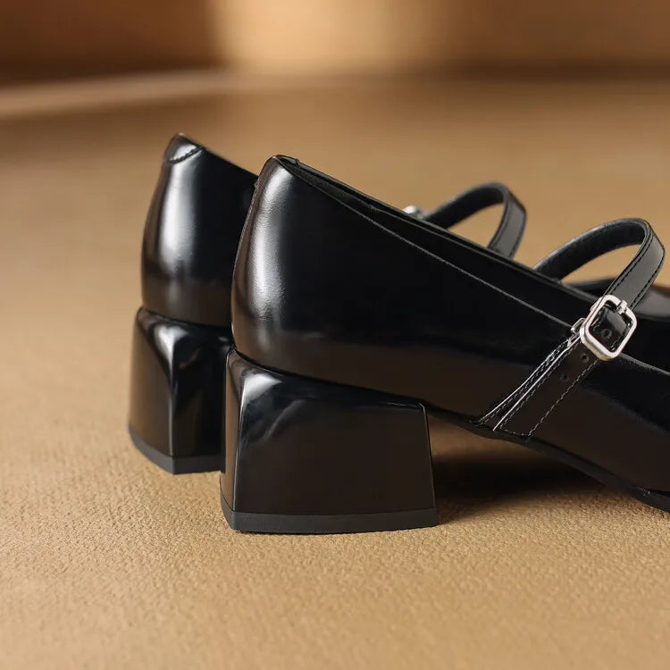Maden | Mary Jane in vera pelle lucida