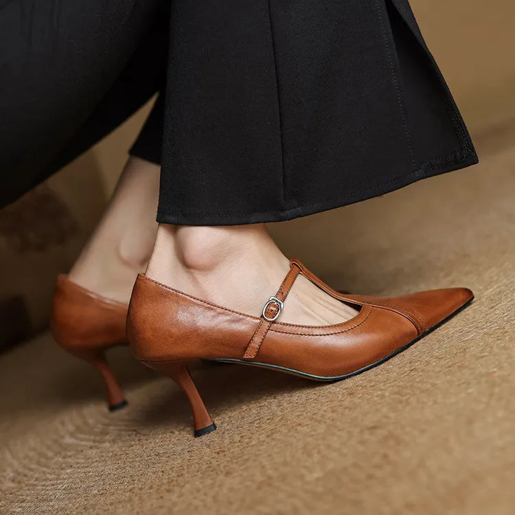 Elle | Décolleté in vera pelle con tacco a spillo