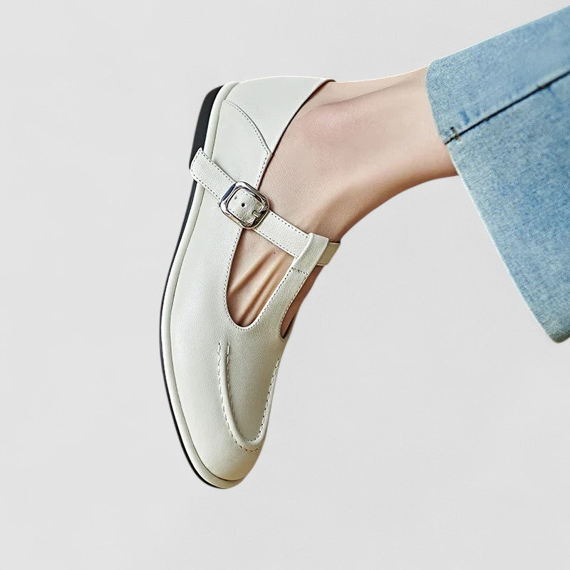 Amélie | Mary Jane brogue con tacco basso