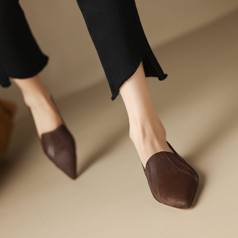 Kiara | Ballerine in vera pelle effetto cavallino