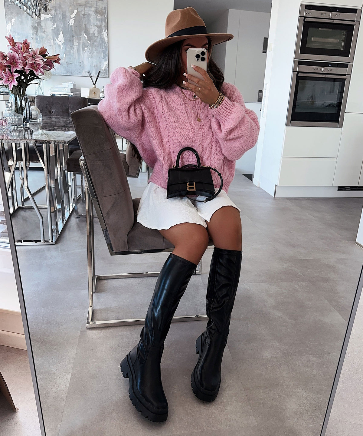 Kinley | Stivaletti con plateau e bordo elastico neri