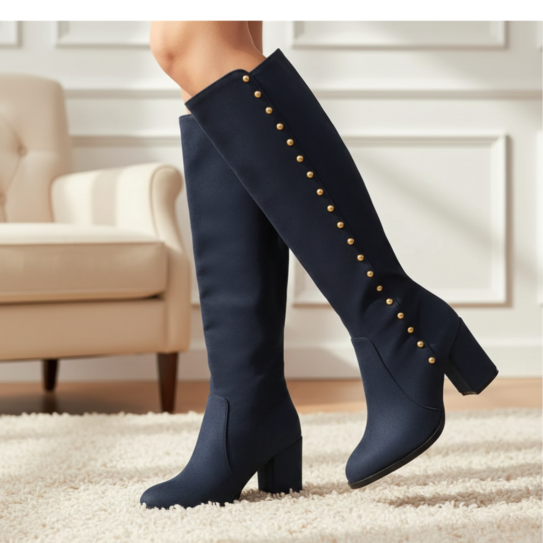 Haven Stud – Stivali al ginocchio con borchie