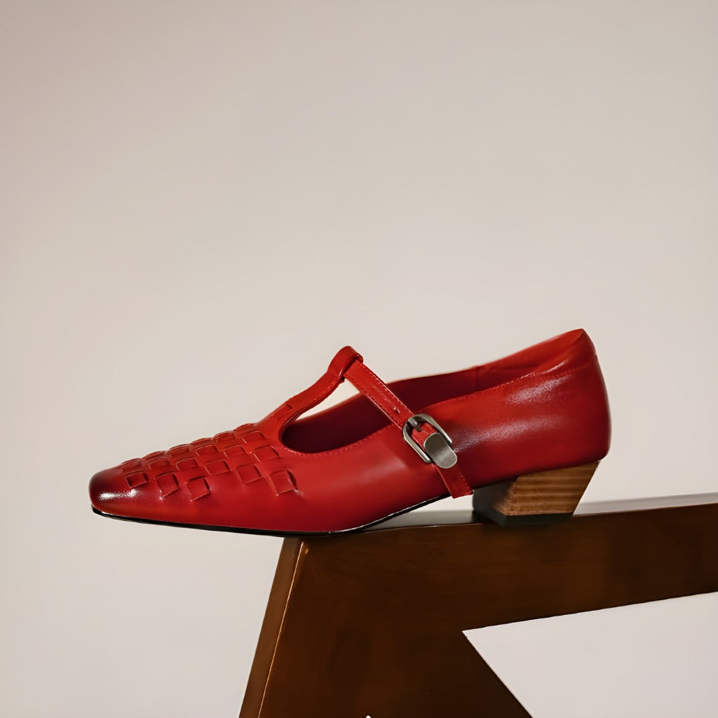 Murel | Mary Jane in vera pelle intrecciata