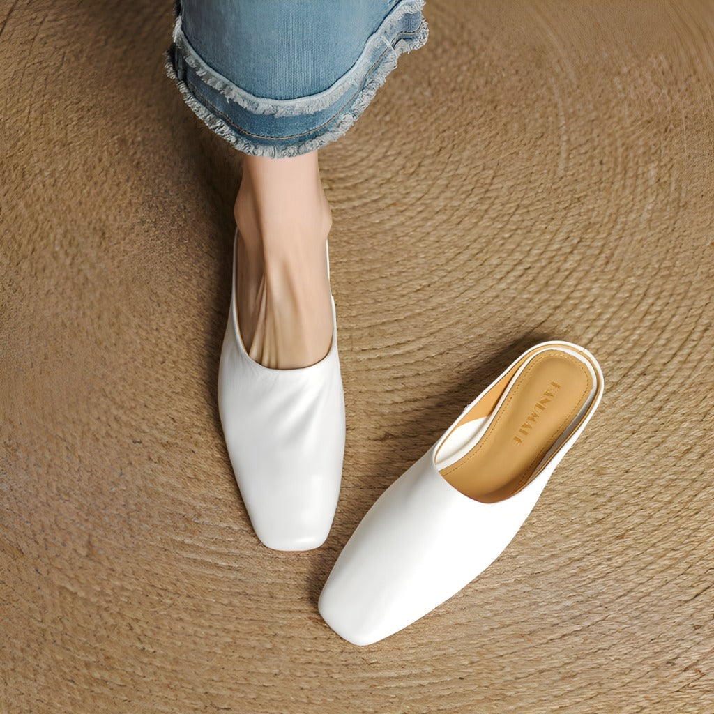 Rexa | Mules piatte in vera pelle