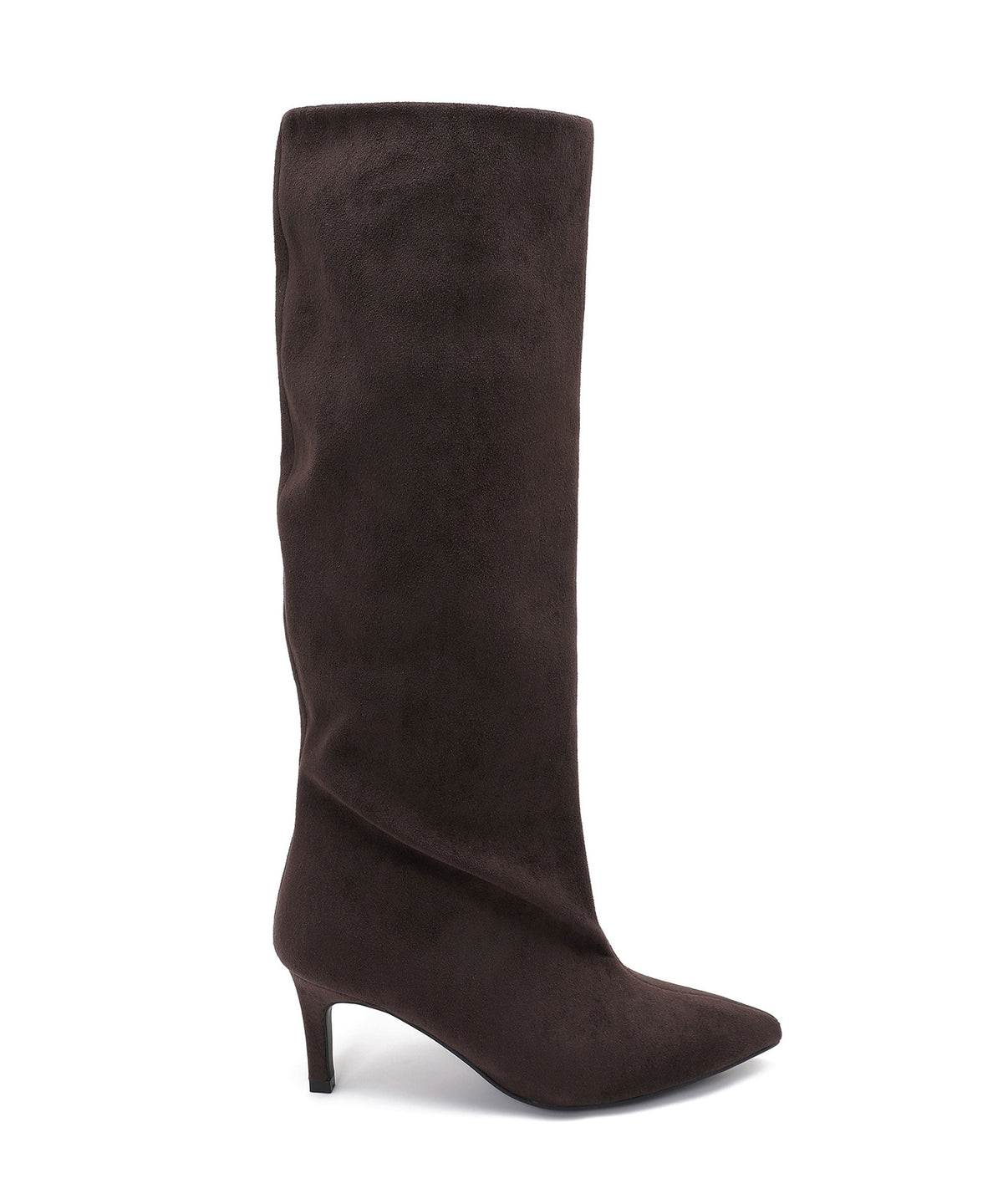 Auri | Stivali stiletto effetto scamosciato marroni