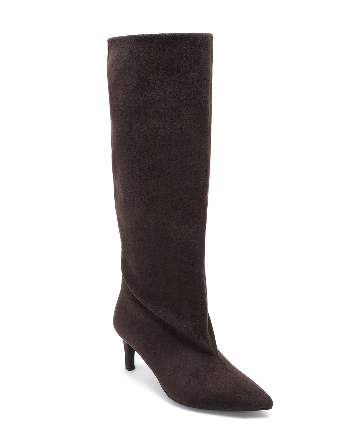 Auri | Stivali stiletto effetto scamosciato marroni