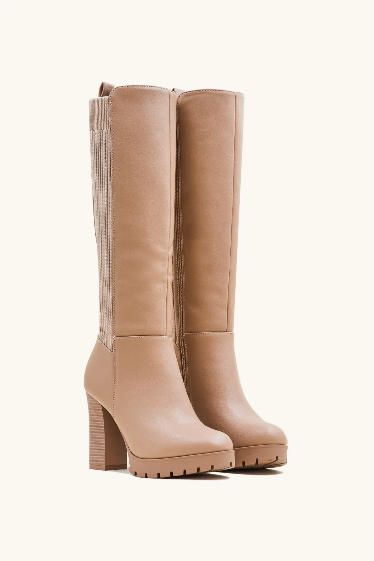 Stivaletti kaki con tacco
