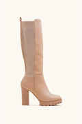 Stivaletti kaki con tacco