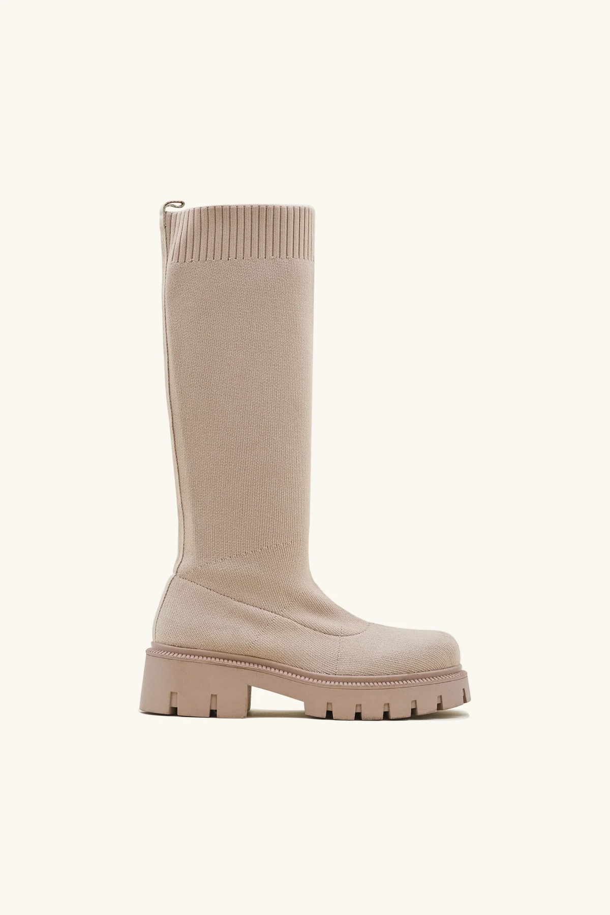 Stivali calzino beige
