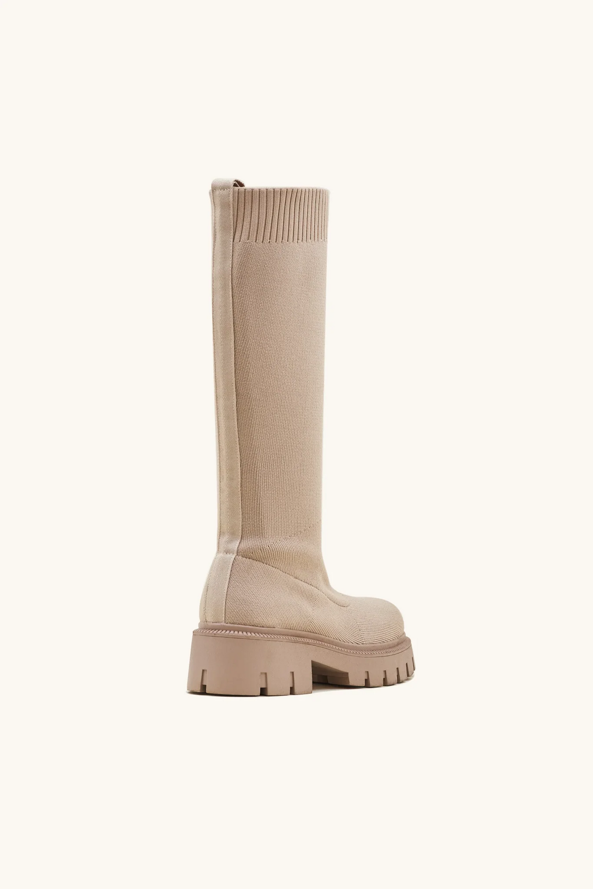 Stivali calzino beige