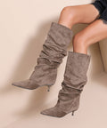 Brea | Stivali stiletto effetto scamosciato cammello