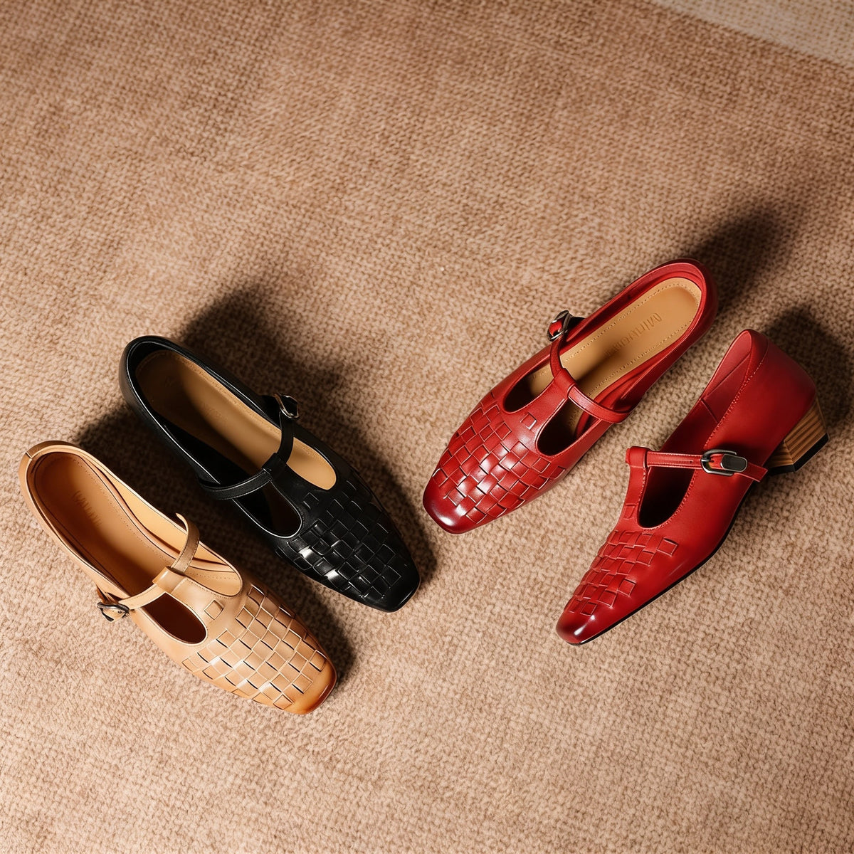 Murel | Mary Jane in vera pelle intrecciata