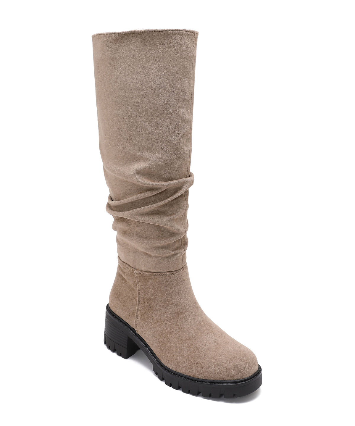 Fawn | Stivali effetto scamosciato beige
