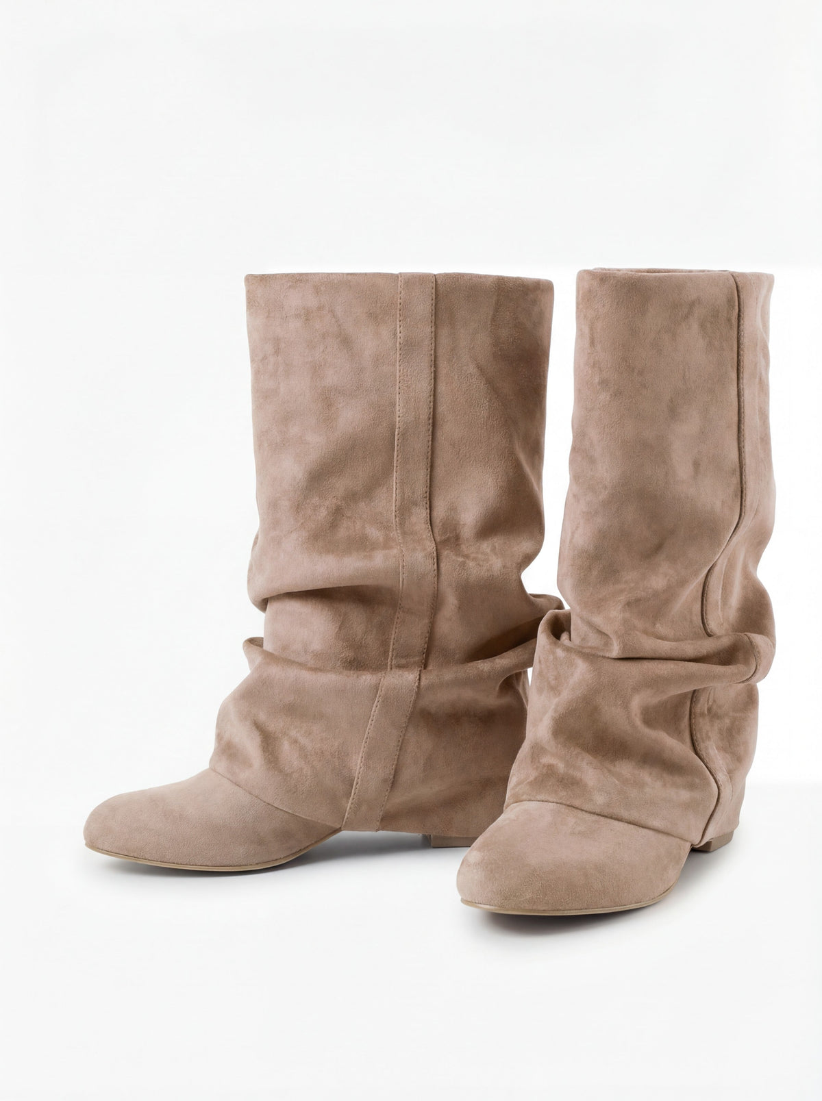 Stivali Emilia morbidi in camoscio - Beige