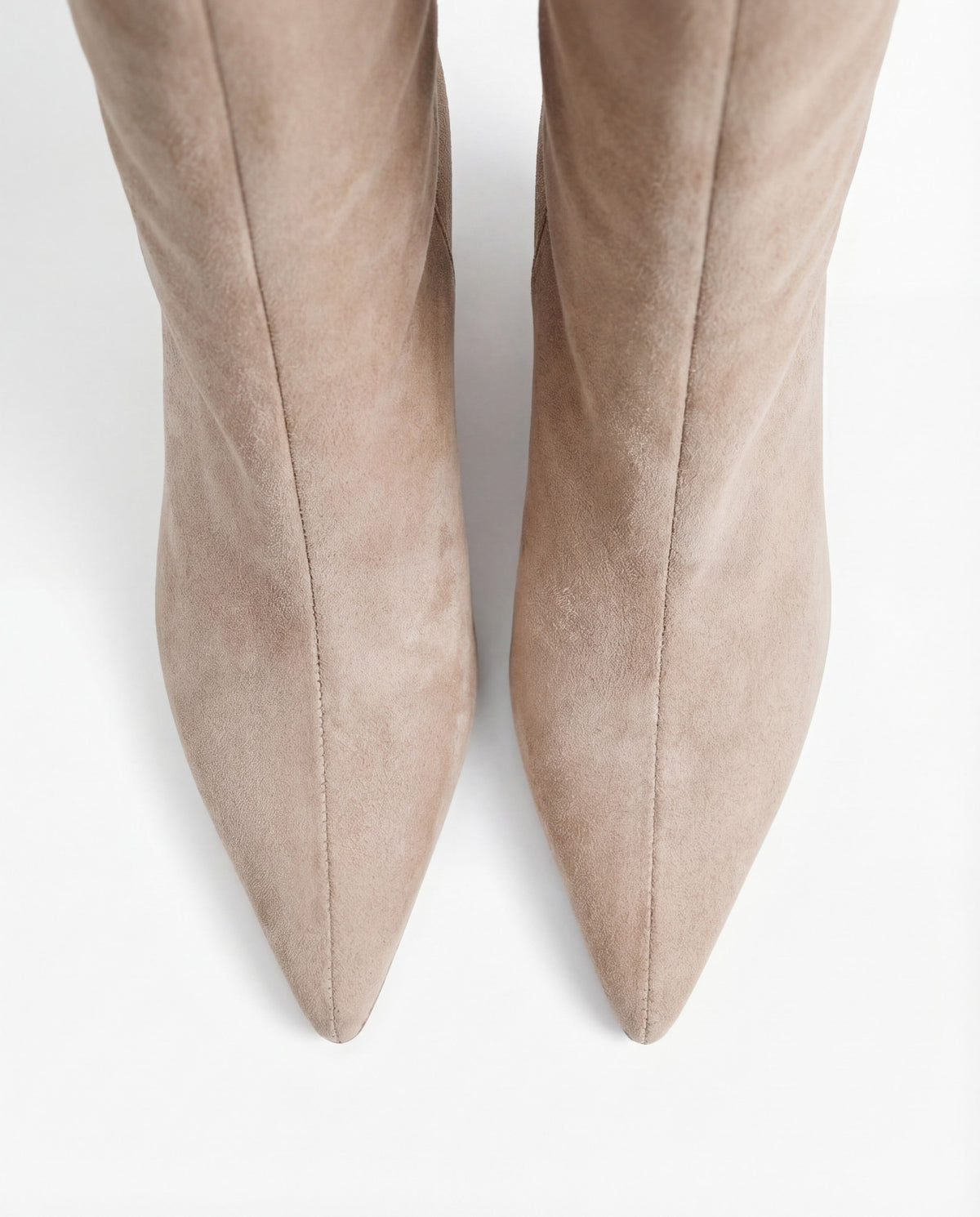 Stivali alti al ginocchio Mona in camoscio - Beige
