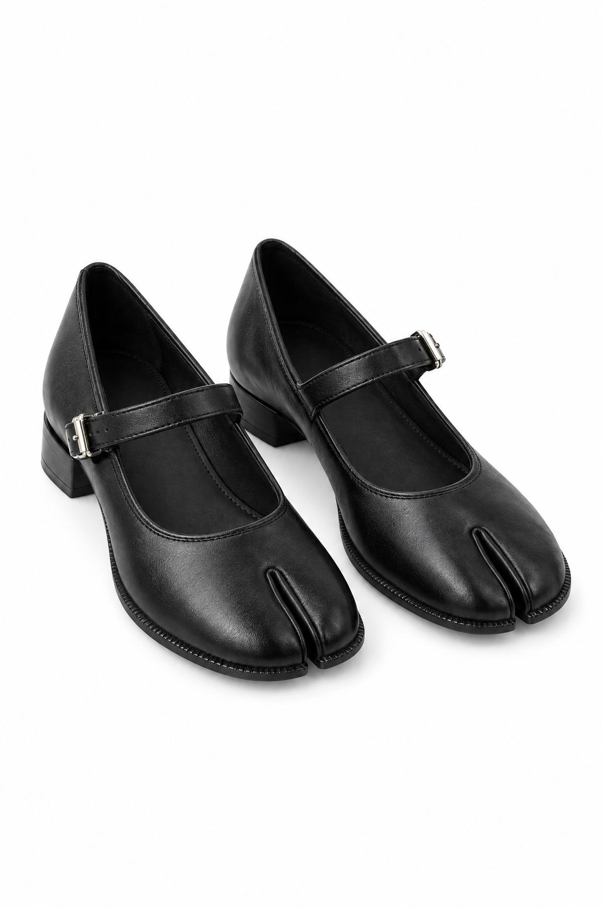 Ballerine tabi Mary Jane nere - paio vista tre quarti