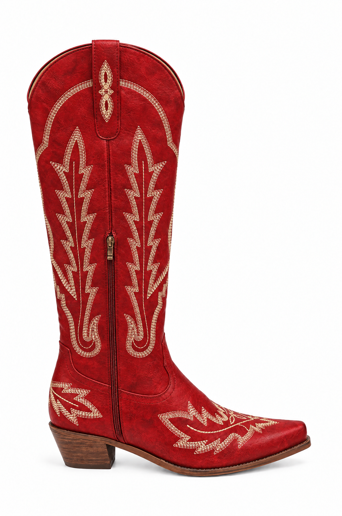Stivale texano rosso - profilo laterale