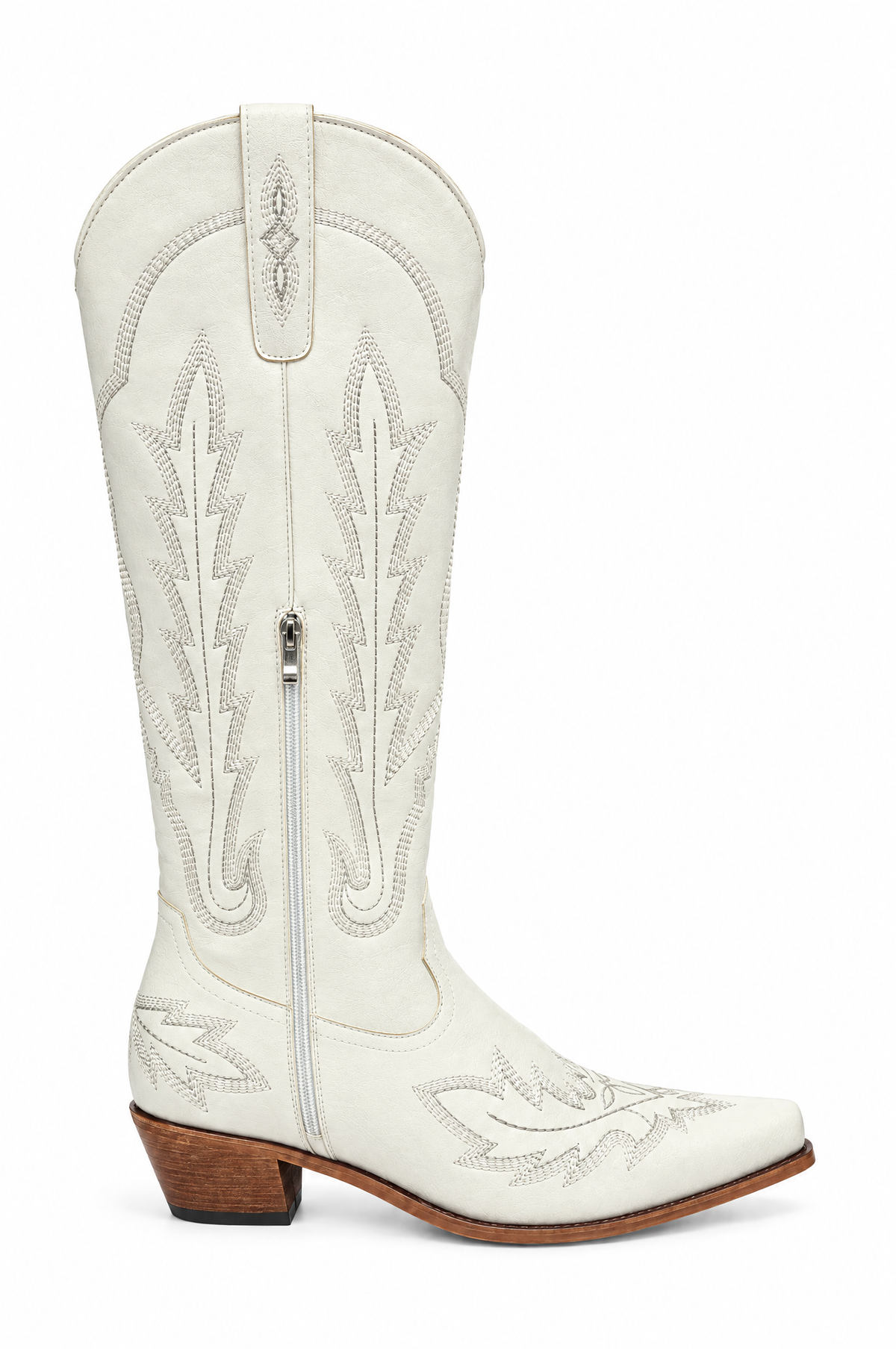 Stivale texano bianco - profilo laterale