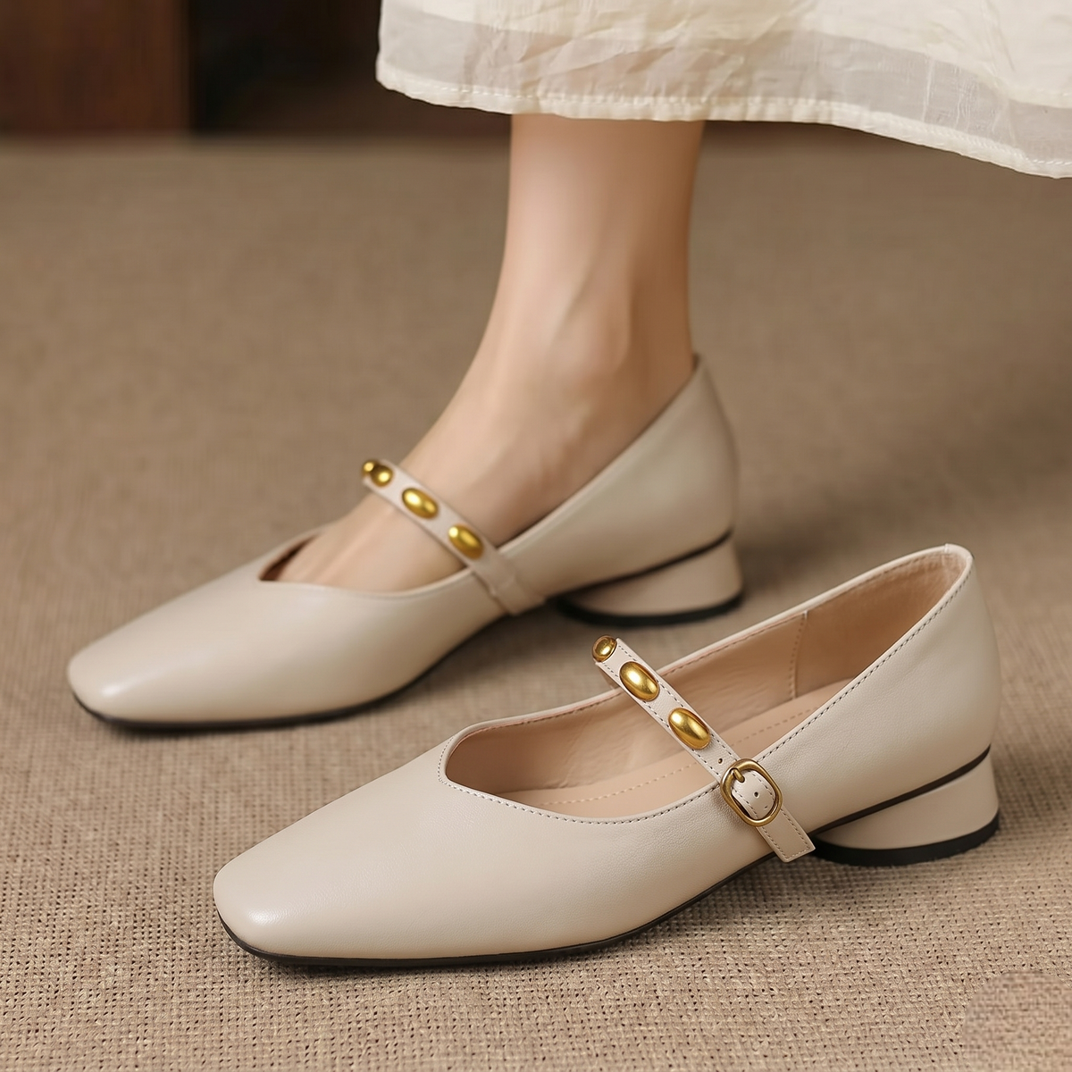Zyra | Ballerine Mary Jane in vera pelle