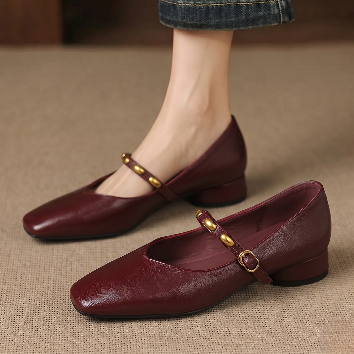Zyra | Ballerine Mary Jane in vera pelle