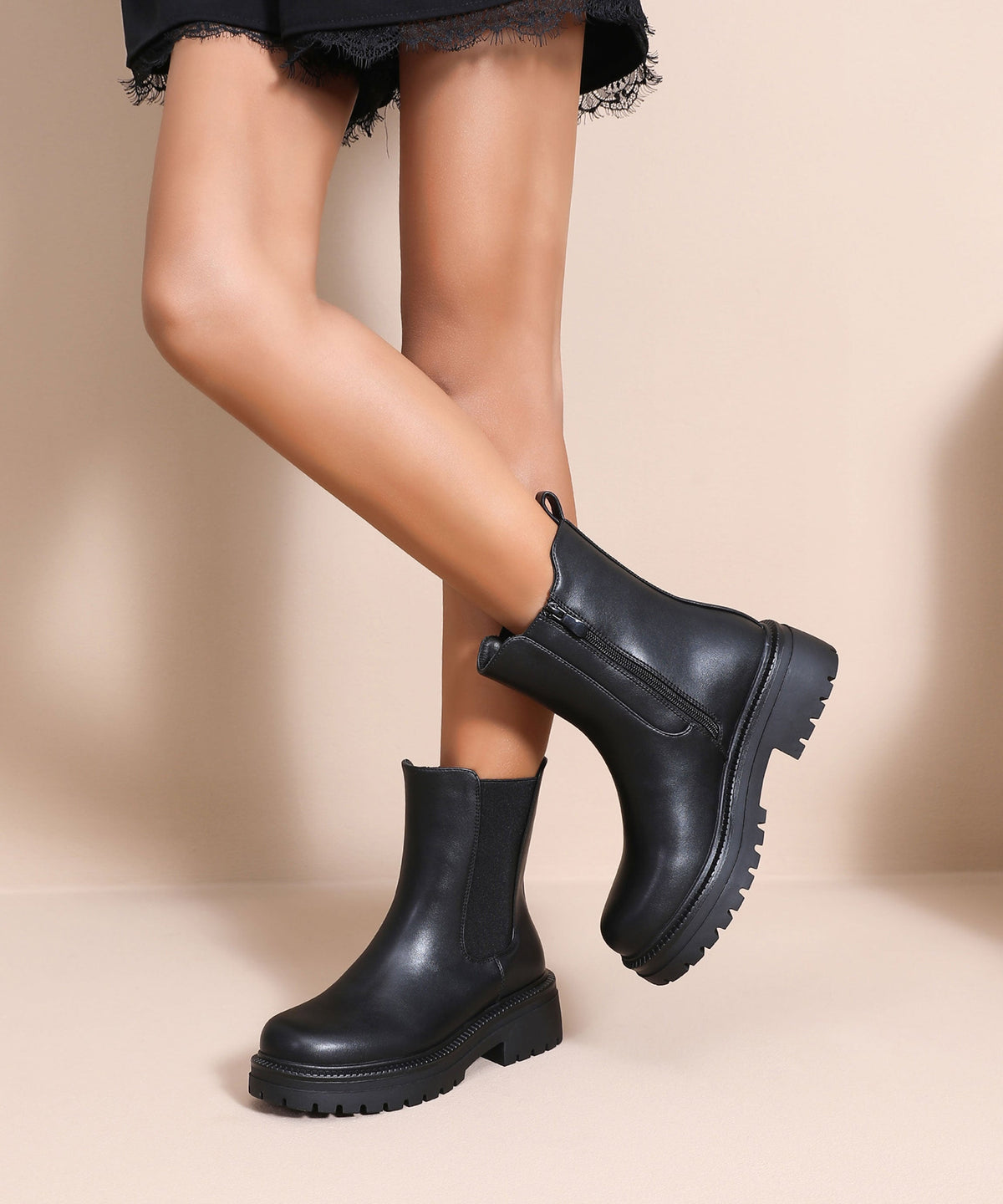 Lania | Chelsea boots foderati neri