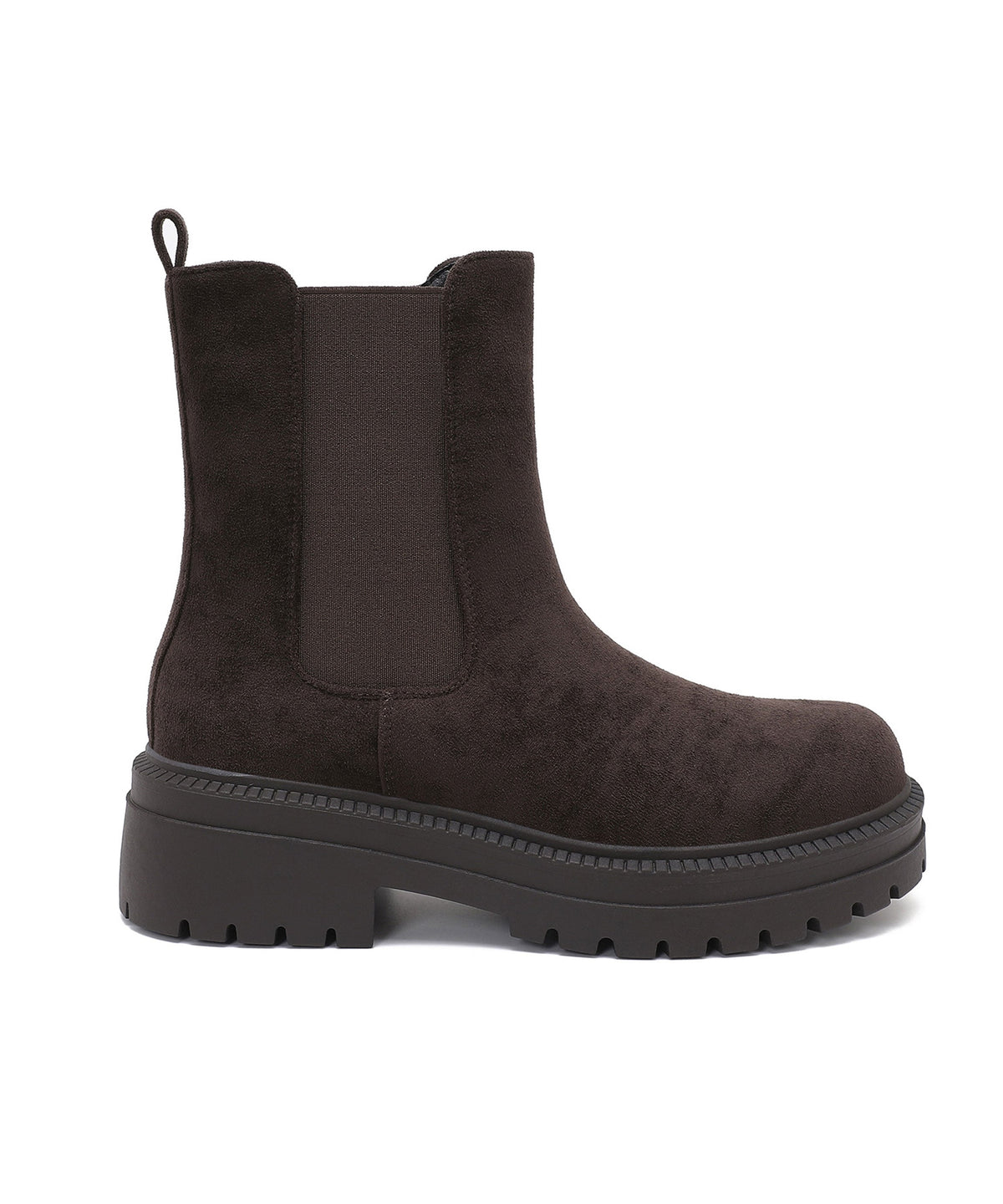 Lania | Chelsea boots effetto scamosciato marrone scuro