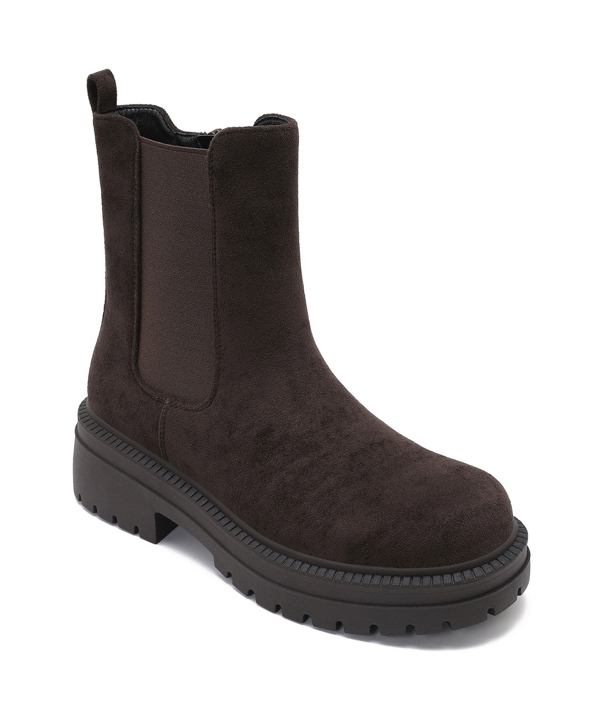 Lania | Chelsea boots effetto scamosciato marrone scuro