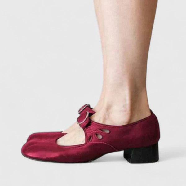 Léa | Mary Jane retro con fibbia tonda