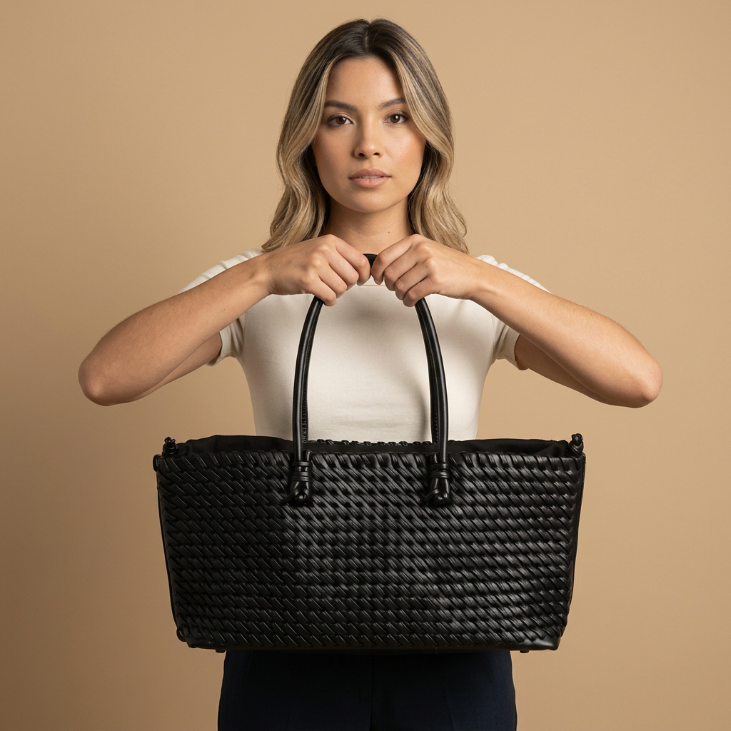 Bolsa Tote Woven Oversized
