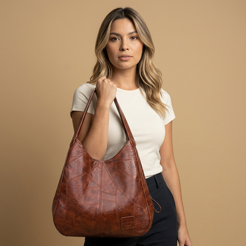 Bolso Hobo para Mujeres - Gran Bolso de Cuero para Hombro