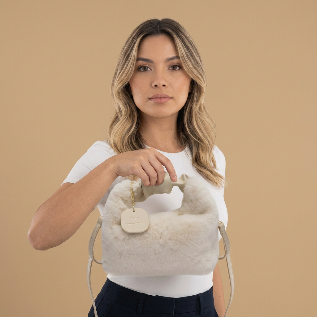 Bolso de Hombro con Asa de Piel Sintética