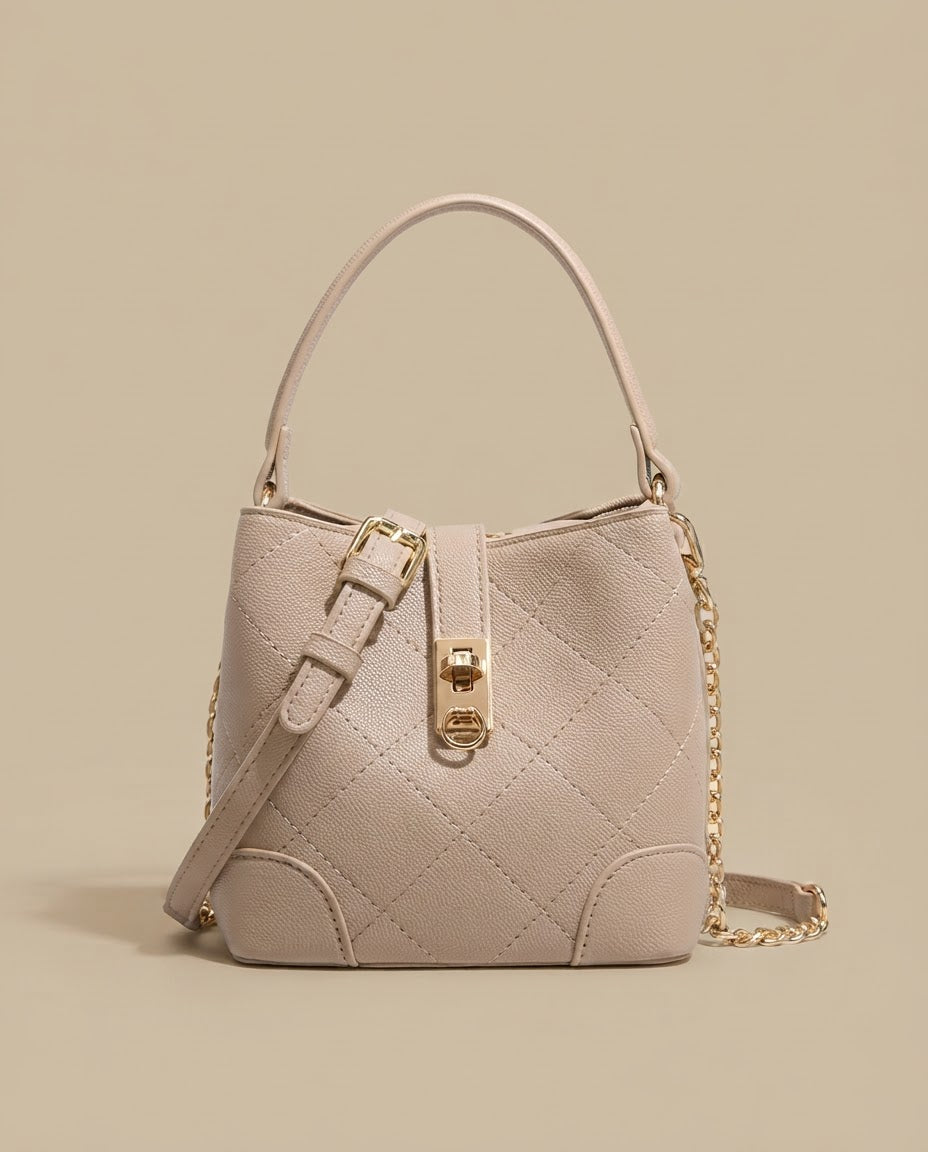 Bolso de Hombro con Acolchado de Diamante