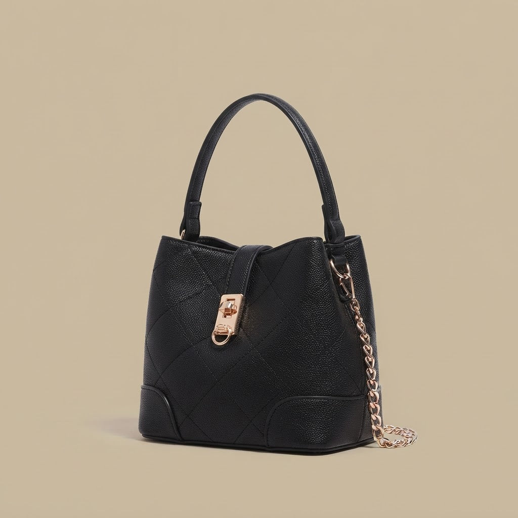 Bolso de Hombro con Acolchado de Diamante