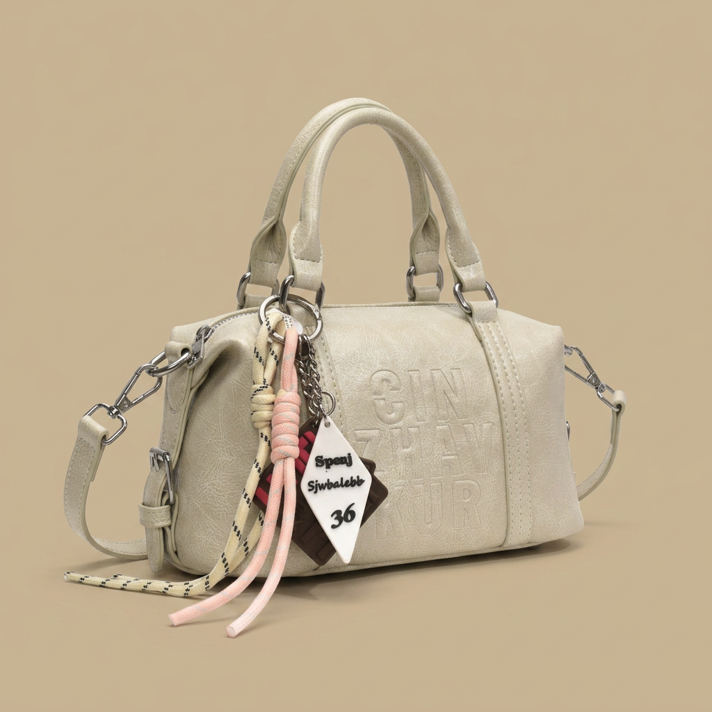 Bolso de Hombro con Letras Elevadas