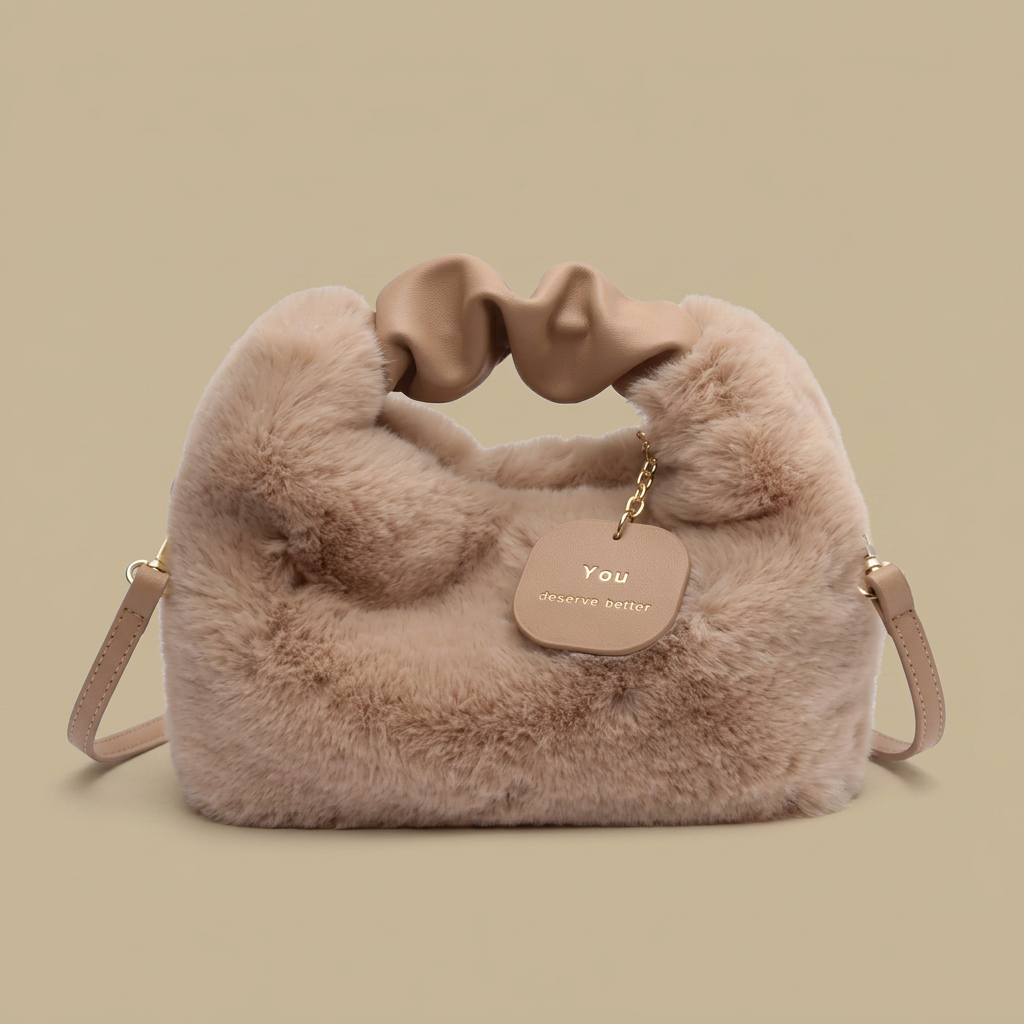 Bolso de Hombro con Asa de Piel Sintética