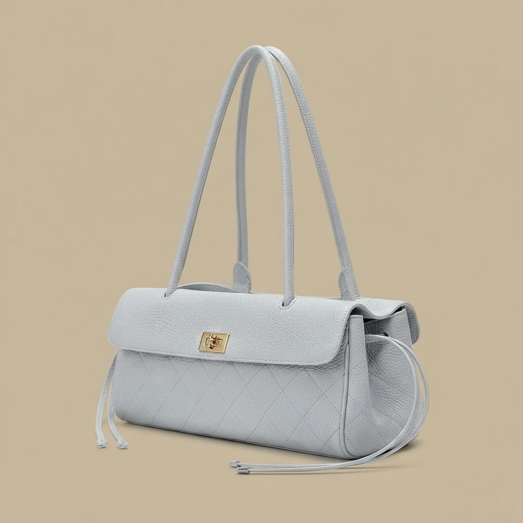 Bolso de Hombro con Costura Acolchada