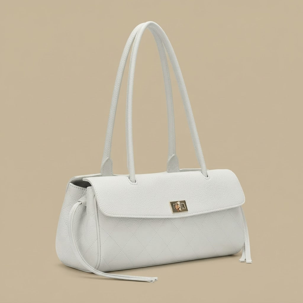 Bolso de Hombro con Costura Acolchada