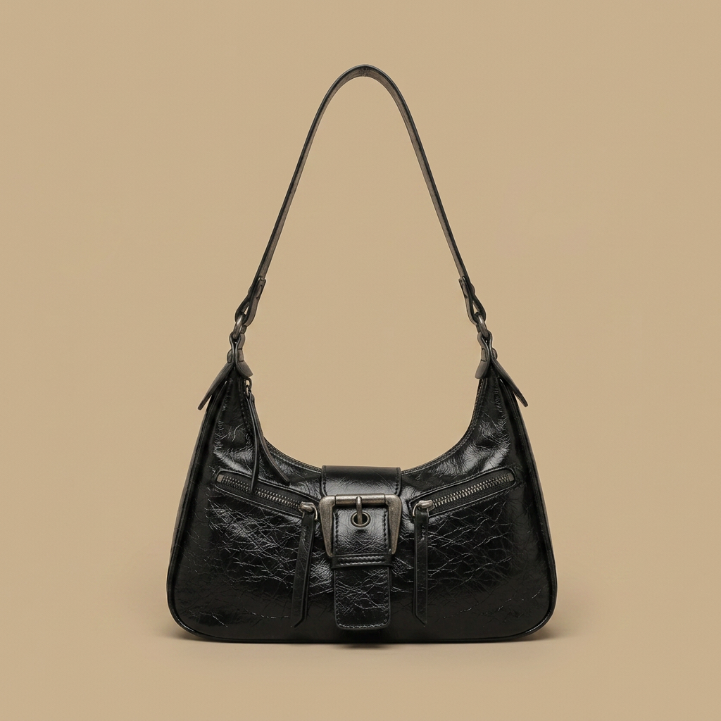 Bolso de Hombro con Detalle de Hebilla